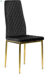 Mebel Elite Elegáns Bársony Étkezőszék Fekete/Arany Színben. GAVI