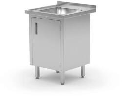 HENDI Egymedencés mosogatószekrény, nyíló ajtókkal, HENDI, Profi Termékcsalád, 600x700x(H)850mm (0813546)