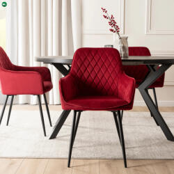 Mebel Elite Elegáns Bordó Bársony Étkezőszék BRESSO