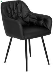 Mebel Elite Fekete Eco-bőr Étkezőszék. NICO