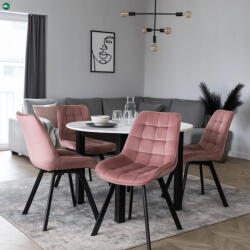 Mebel Elite Rózsaszín Bársony Étkezőszék RICK