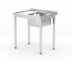 HENDI Egymedencés mosogató alul polccal - HENDI, Profi Line, Jobb oldali, 800x600x(H)850mm (0811863)