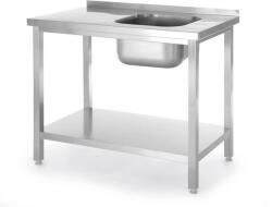 HENDI Egymedencés mosogató alsó polccal, HENDI, Kitchen Line, 1000x600x(H)850mm (0817025)