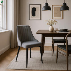 Mebel Elite Szürke Bársony Étkezőszék. BARI