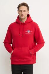 Gant felső piros, férfi, nyomott mintás, kapucnis - piros S - answear - 39 990 Ft