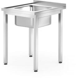 HENDI Egymedencés mosogató - HENDI, Profi Line, 600x600x(H)850mm (0811849)