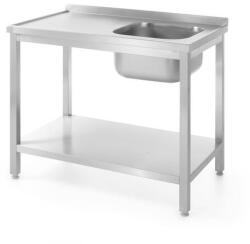 HENDI Egymedencés mosogató alul polccal - HENDI, Profi Line, jobb oldali, 1000x600x(H)850mm (0811870)