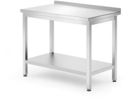 HENDI Munkaasztal alul polccal és hátsó felhajtással - HENDI, Kitchen Line, 1000x600x(H)850mm (0817278)