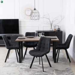 Mebel Elite Fekete Szövet Étkezőszék RICK 2