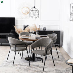 Mebel Elite Szürke Kordbársony Étkezőszék TINKA