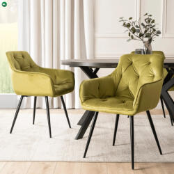 Mebel Elite Pisztácia Színű Bársony Étkezőszék. MODESTO