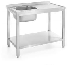 HENDI Egymedencés mosogató alul polccal - HENDI, Profi Line, Bal, 1000x700x(H)850mm (0812945)