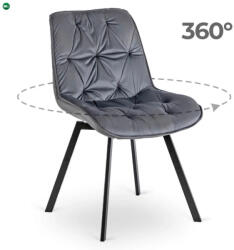 Mebel Elite Szürke Bársony Forgó Étkezőszék. MARCO