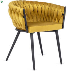 Mebel Elite Elegáns Bársony Étkezőszék Mustár Színben. EMPOLI
