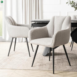 Mebel Elite Szürke Bouclé Étkezőszék. NAWARA