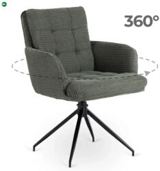 Mebel Elite Forgó Étkező/Tárgyaló Zöld Szürke Színben. Akita