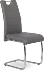 Mebel Elite Szánkótalpas Étkezőszék Szürke Eco-bőr Kárpittal. EDER