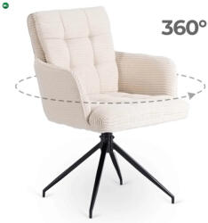 Mebel Elite Forgó Étkező/Tárgyaló Fotel Krém Színben