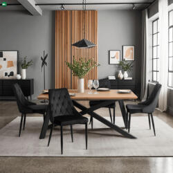 Mebel Elite Fekete Bársony Étkezőszék CORK