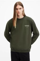 AllSaints pamut melegítőfelső UNDERGROUND zöld, férfi, nyomott mintás, M033NB - zöld M