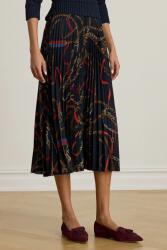 Lauren Ralph Lauren szoknya sötétkék, midi, harang alakú, 200P03550 - sötétkék 38