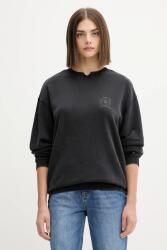 Tommy Hilfiger pamut melegítőfelső fekete, nyomott mintás, DW0DW21586 - fekete XS