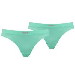 PUMA Női 907632 Micro Mesh Bikini alsó (2 darabos csomag) XS zöld