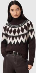 AllSaints pulóver gyapjúkeverékből TARA meleg, szürke, garbónyakú, W086KB - barna M