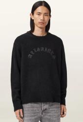 AllSaints pulóver alpaka gyapjú keverékből CURV könnyű, fekete, M020KD - fekete M