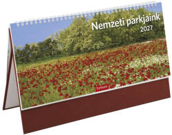 Toptimer Asztali naptár képes TOPTIMER T054 álló fehér lapos Nemzeti park bordó 2026 (T542T-002) - tonerpiac