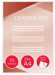 Gbc Meleglamináló fólia, 75mikron, A4, fényes, öntapadó, GBC "Peel`n Stick", 25db/doboz (3747527) - mystock