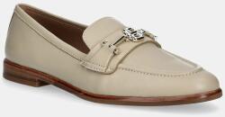 BOSS bőr mokaszin Helyan bézs, lapos talpú, 50548788 - bézs Női 36