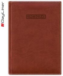 Dayliner Naptár, tervező, A5, napi, DAYLINER, "Sherwood", barnásvörös (DL3AG-SHCA5NA-BV) - tonerpiac