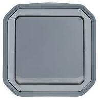 Legrand Plexo55 102 2P kapcsoló betét szürke rugós IP55 cserélhető LED kivilágított (bekapcsolva) LEGRAND - 069726L (069726L)