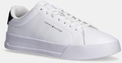 Tommy Hilfiger bőr sportcipő TH COURT LTH DETAIL ESS - fehér Férfi 43 - answear - 29 990 Ft