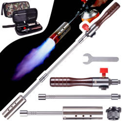 TC Technic Szétszedhető gázégő fa nyéllel szövet tokban + 1 db EliCo 500g gázpatron 7/16" TC Technic UP309-1_65500