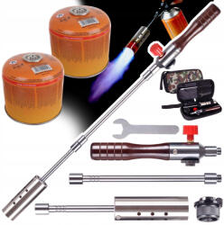 Technic Szétszedhető gázégő fa nyéllel szövet tokban + 2 db EliCo 300g gázpatron 7/16" TC Technic UP309-2_65300