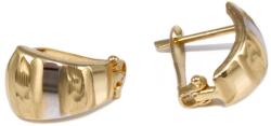 Ékszershop Vésett és matt bicolor arany fülbevaló (1330701)