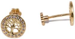 Ékszershop Köves életfa bedugós arany fülbevaló (1330739)