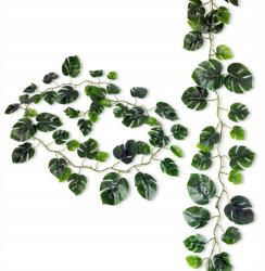 Inspiruj Monstera Girland, 180 cm-es Monstera levél girland, Zöld girland teraszra, kertbe (HD00757)