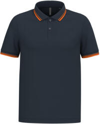 Kariban Kontrasztos csíkkal ellátott póló Kariban kék|narancssárga