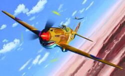 Academy 12235-ös számú modellkészlet Tomahawk Iib "az Afrikai Front Ásza" : le (1: 48)