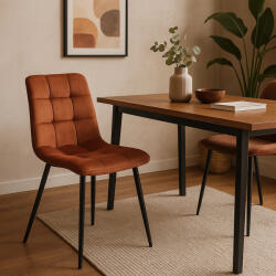  Rozsdabarna Bársony étkezőszék. PERU (ME-ME-PERU-RD-V-K)