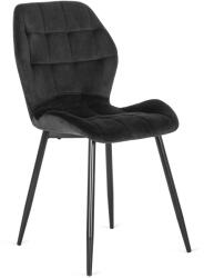  Fekete Bársony Étkezőszék LUCKY (ME-ME-LUCKY-CZ-V-K)
