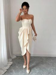 Shein Aszimmetrikus Ekrü Ruha (L)