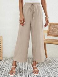 Shein Bézs Egyenes Pántos Nadrág (XL) (507956)