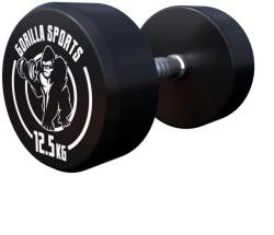 Gorilla Sports Egykezes súlyzó fekete/fehér 12, 5 kg (100532-00049-0018)