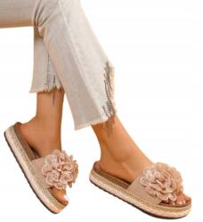 Seastar női flip-flop papucs platform Seastar virág bézs 38-as méret (Seastar)