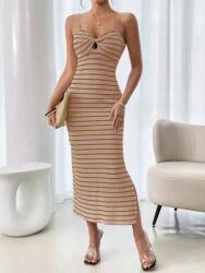 Shein Rózsaszín Csíkos Kötött Ruha (L)