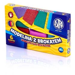 ASTRA Sütőben használható Modelina modellezőgyurma csillámporral 6 db, 304109001 (304109001)